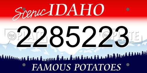 2285223 Idaho License Plate