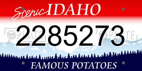 2285273 Idaho License Plate