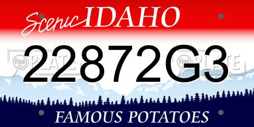22872G3 Idaho License Plate
