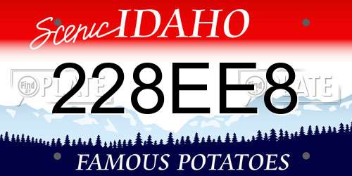 228EE8 Idaho License Plate