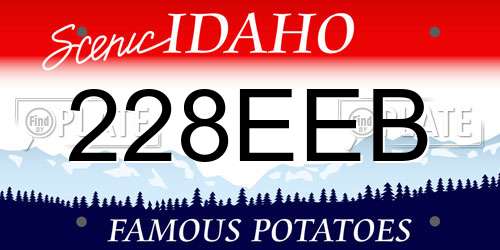 228EEB Idaho License Plate