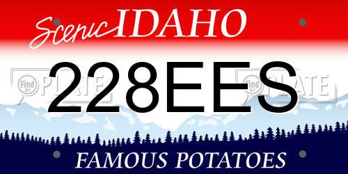 228EES Idaho License Plate