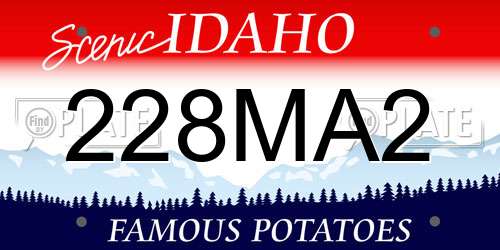 228MA2 Idaho License Plate