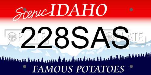 228SAS Idaho License Plate