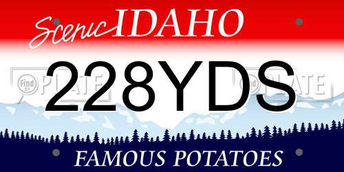 228YDS Idaho License Plate