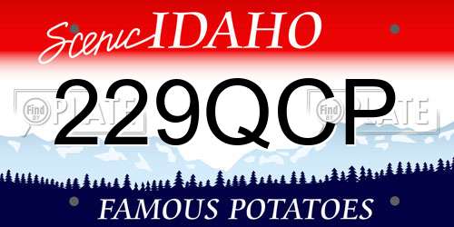 229QCP Idaho License Plate