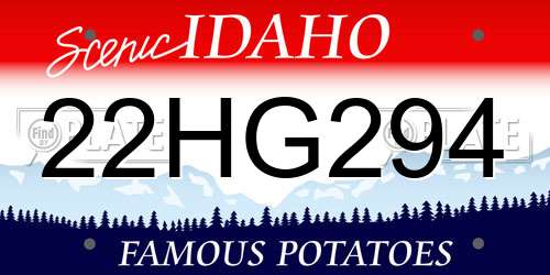 22HG294 Idaho License Plate