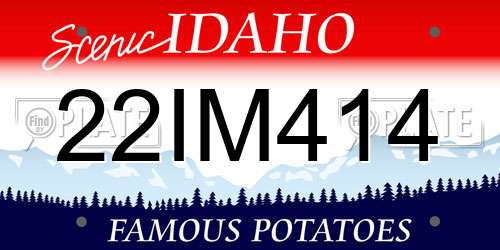 22IM414 Idaho License Plate