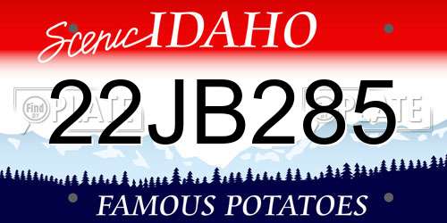 22JB285 Idaho License Plate