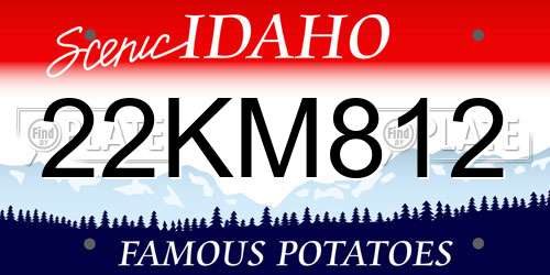 22KM812 Idaho License Plate