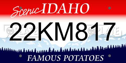 22KM817 Idaho License Plate