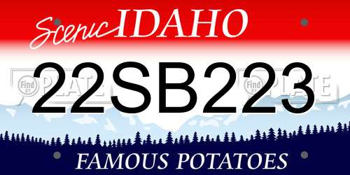 22SB223 Idaho License Plate