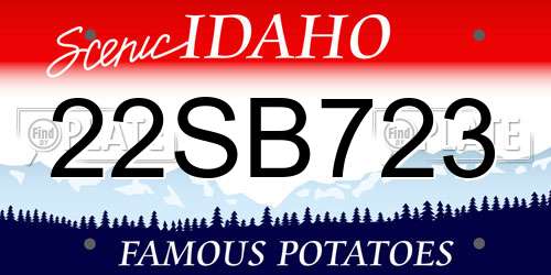 22SB723 Idaho License Plate