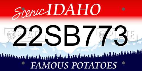 22SB773 Idaho License Plate