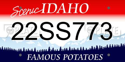 22SS773 Idaho License Plate