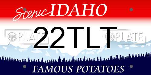 22TLT Idaho License Plate