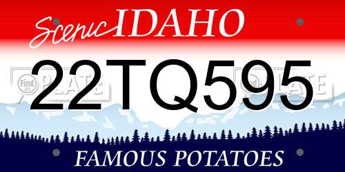 22TQ595 Idaho License Plate