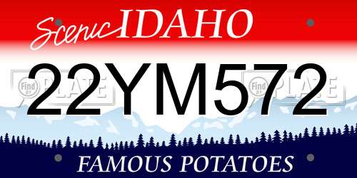 22YM572 Idaho License Plate