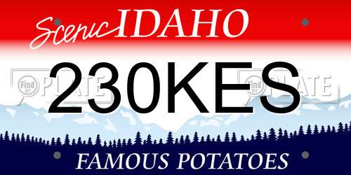 230KES Idaho License Plate