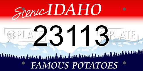 23113 Idaho License Plate