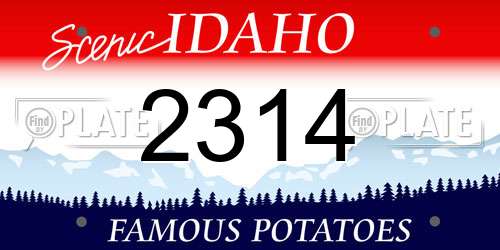 2314 Idaho License Plate