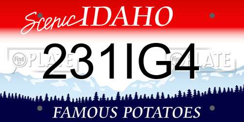231IG4 Idaho License Plate