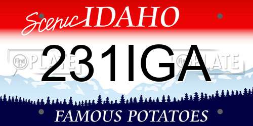 231IGA Idaho License Plate