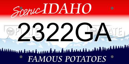 2322GA Idaho License Plate