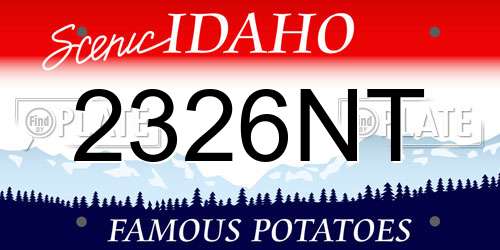 2326NT Idaho License Plate