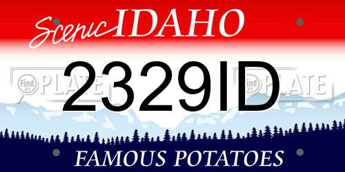 2329ID Idaho License Plate