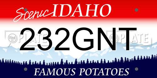 232GNT Idaho License Plate