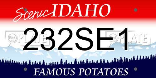 232SE1 Idaho License Plate