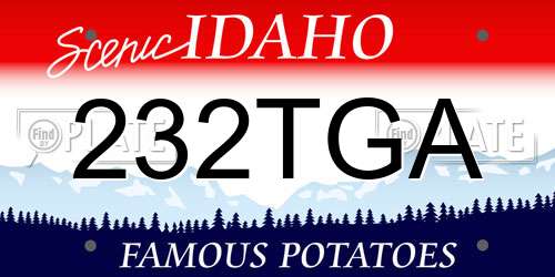 232TGA Idaho License Plate