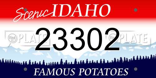 23302 Idaho License Plate