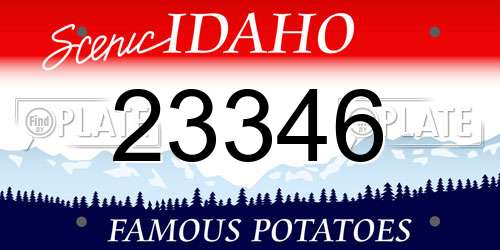 23346 Idaho License Plate