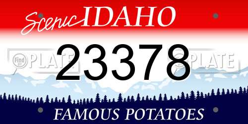 23378 Idaho License Plate
