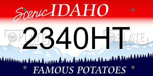 2340HT Idaho License Plate