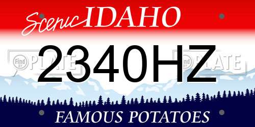 2340HZ Idaho License Plate