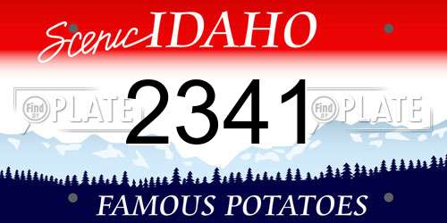 2341 Idaho License Plate