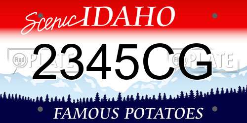 2345CG Idaho License Plate