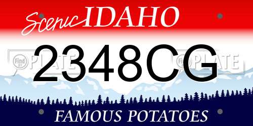 2348CG Idaho License Plate