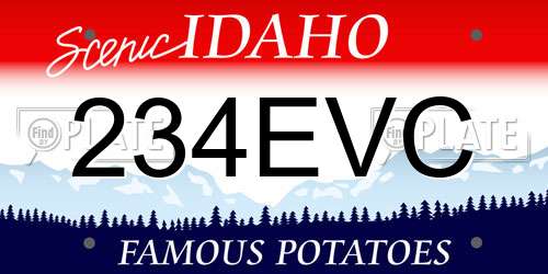 234EVC Idaho License Plate