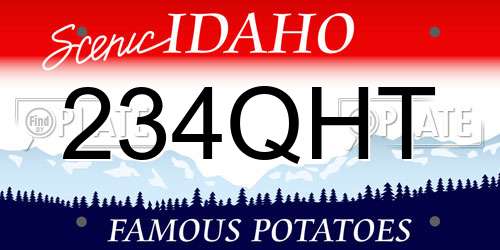 234QHT Idaho License Plate