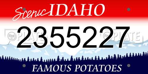 2355227 Idaho License Plate