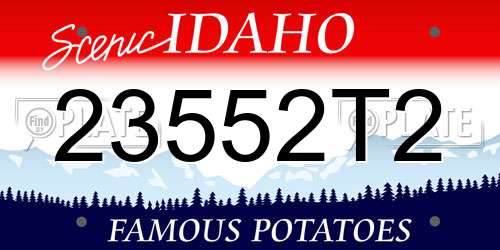 23552T2 Idaho License Plate