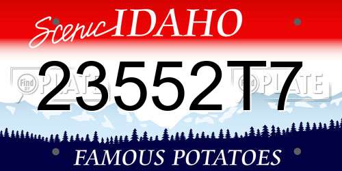 23552T7 Idaho License Plate