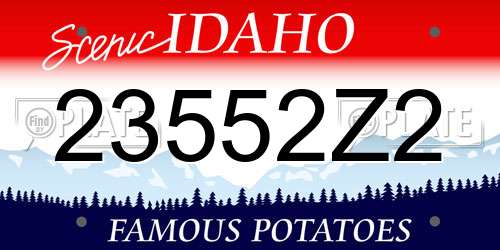 23552Z2 Idaho License Plate