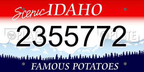 2355772 Idaho License Plate