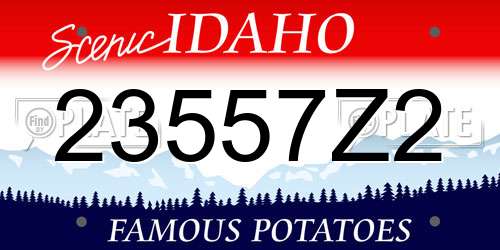 23557Z2 Idaho License Plate