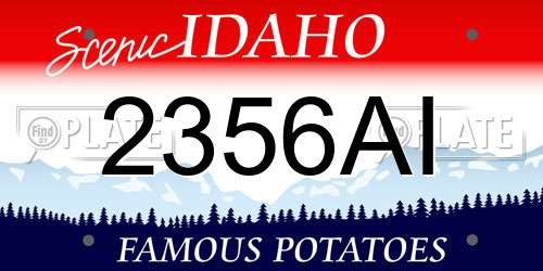 2356AI Idaho License Plate